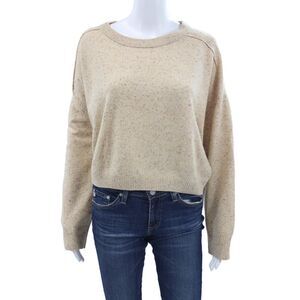 Vanessa Bruno Unisex Pullover Beige Alpaca Wool Mohair Blend Size M